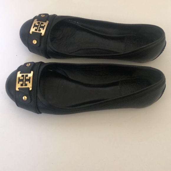 Tory Burch Black Leather Flats & Loafers - Picture 8 of 10